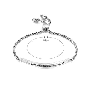 Simple Fashion Geometric Horizontal Titanium Steel Bracelet - Glamorousky