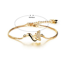Load image into Gallery viewer, Fashion and Elegant Plated Gold Fox Bracelet with Cubic Zirconia - Glamorousky