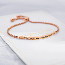 Load image into Gallery viewer, Simple and Fashion Plated Rose Gold Geometric Strip Titanium Steel Bracelet - Glamorousky