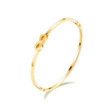 Load image into Gallery viewer, Simple and Creative Plated Gold Number 8 Titanium Steel Bangle - Glamorousky