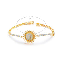 Load image into Gallery viewer, Fashion Bright Plated Gold Sun Cubic Zirconia Bracelet - Glamorousky