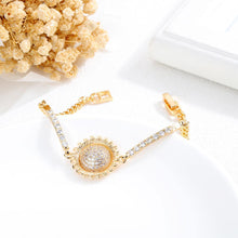 Load image into Gallery viewer, Fashion Bright Plated Gold Sun Cubic Zirconia Bracelet - Glamorousky