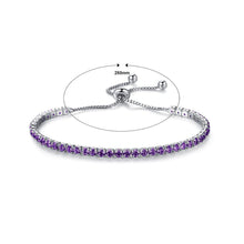 Load image into Gallery viewer, Simple Fashion Geometric Bracelet with Purple Cubic Zircon - Glamorousky