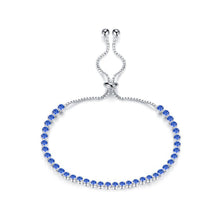 Load image into Gallery viewer, Fashion Simple Geometric Bracelet with Blue Cubic Zirconia - Glamorousky