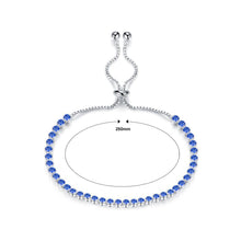 Load image into Gallery viewer, Fashion Simple Geometric Bracelet with Blue Cubic Zirconia - Glamorousky