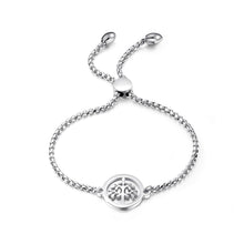 Load image into Gallery viewer, Fashion Simple Hollow Tree Of Life Round Titanium Steel Bracelet - Glamorousky