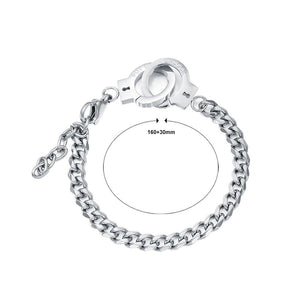 Simple Personality Handcuffs Titanium Steel Bracelet - Glamorousky