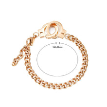 Load image into Gallery viewer, Simple Personality Plated Rose Gold Handcuffs Titanium Steel Bracelet - Glamorousky