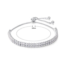 Load image into Gallery viewer, Fashion Bright Geometric Double-row Cubic Zirconia Bracelet - Glamorousky