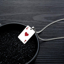 Load image into Gallery viewer, Fashion Simple Titanium Steel Heart A Poker Pendant with Necklace - Glamorousky