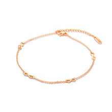 Load image into Gallery viewer, Fashion and Simple Plated Rose Gold Infinite Symbol Titanium Steel Anklet - Glamorousky