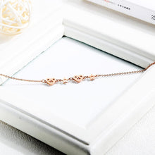 Load image into Gallery viewer, Simple and Fashion Plated Rose Gold Heart-shaped Stars Titanium Steel Anklet - Glamorousky