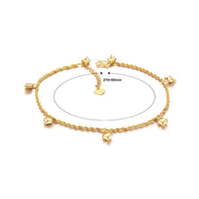 Load image into Gallery viewer, Simple and Romantic Plated Gold Heart Anklet - Glamorousky