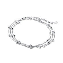 Load image into Gallery viewer, Fashion Simple Geometric Round Bead Titanium Steel Multi-layer Anklet - Glamorousky