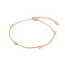 Load image into Gallery viewer, Simple and Elegant Plated Rose Gold Ribbon Titanium Steel Anklet - Glamorousky