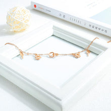 Load image into Gallery viewer, Simple and Creative Plated Rose Gold Star Key Round Titanium Steel Anklet - Glamorousky