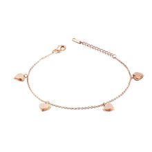 Load image into Gallery viewer, Fashion and Romantic Plated Rose Gold Heart-shaped Titanium Steel Anklet - Glamorousky