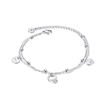 Load image into Gallery viewer, Simple and Romantic Round Heart-shaped Titanium Steel Anklet with Cubic Zircon - Glamorousky