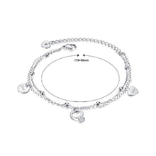 Load image into Gallery viewer, Simple and Romantic Round Heart-shaped Titanium Steel Anklet with Cubic Zircon - Glamorousky