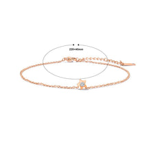 Load image into Gallery viewer, Simple and Exquisite Plated Rose Gold Cubic Zirconia Titanium Steel Anklet - Glamorousky