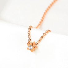 Load image into Gallery viewer, Simple and Exquisite Plated Rose Gold Cubic Zirconia Titanium Steel Anklet - Glamorousky