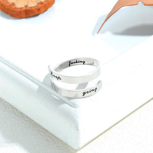 Simple and Fashion Geometric Opening Adjustable Titanium Steel Ring - Glamorousky