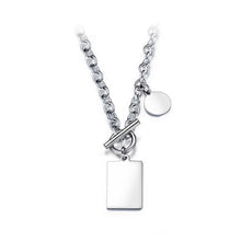 Load image into Gallery viewer, Fashion Simple Geometric Square Pendant with Titanium Steel Necklace - Glamorousky