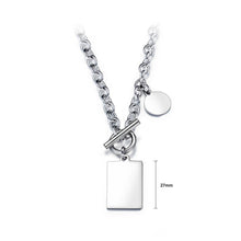 Load image into Gallery viewer, Fashion Simple Geometric Square Pendant with Titanium Steel Necklace - Glamorousky