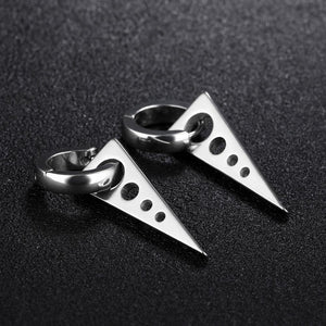 Fashion Personality Geometric Triangle Titanium Steel Stud Earrings - Glamorousky
