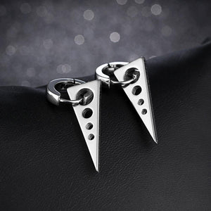 Fashion Personality Geometric Triangle Titanium Steel Stud Earrings - Glamorousky