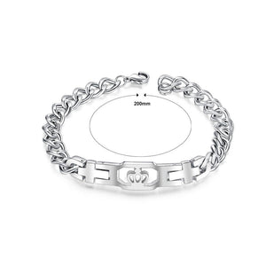 Fashion and Elegant Hollow Crown Titanium Steel Bracelet - Glamorousky
