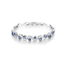 Load image into Gallery viewer, Fashion Bright Geometric Bracelet with Blue Cubic Zirconia - Glamorousky
