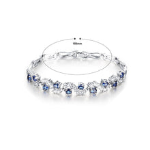Load image into Gallery viewer, Fashion Bright Geometric Bracelet with Blue Cubic Zirconia - Glamorousky