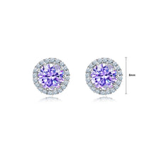 Load image into Gallery viewer, Fashion and Simple June Birthstone Light Purple Cubic Zirconia Stud Earrings - Glamorousky