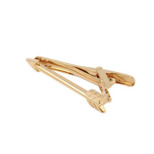 Simple and Elegant Plated Gold Arrow Tie Clip - Glamorousky