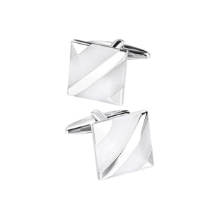 Simple Fashion Geometric Square Mother-of-pearl Cufflinks