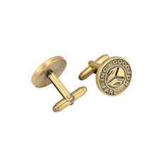 Load image into Gallery viewer, Fashion Vintage Plated Gold Geometric Round Copper Coin Cufflinks
