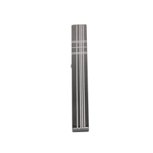 Load image into Gallery viewer, Simple and Fashion Plated Black Geometric Stripe Tie Clip
