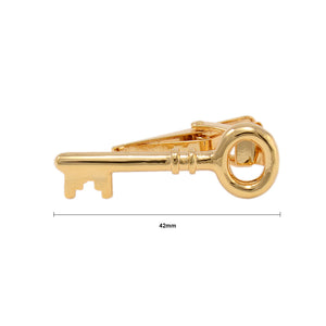 Fashion Creative Plated Gold Key Tie Clip