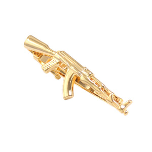 Fashion Creative Plated Gold AK47 Gun Tie Clip