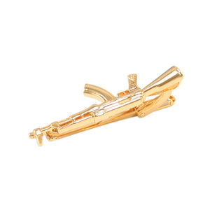 Fashion Creative Plated Gold AK47 Gun Tie Clip