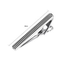 Load image into Gallery viewer, Fashion Simple Small Lattice Geometric Rectangular Tie Clip