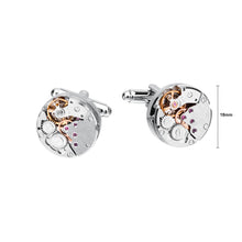 Load image into Gallery viewer, Fashion High-end Watch Movement Geometric Round Cufflinks
