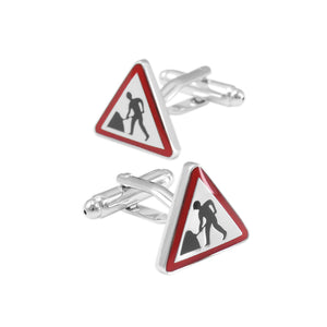 Simple Creative Construction Logo Triangle Cufflinks