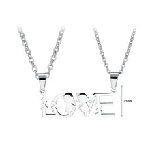 Load image into Gallery viewer, Fashion and Sweet LOVE Couple Titanium Steel Pendant with Necklace