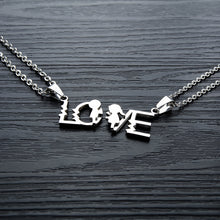 Load image into Gallery viewer, Fashion and Sweet LOVE Couple Titanium Steel Pendant with Necklace