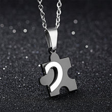 Load image into Gallery viewer, Romantic Creative Heart-shaped Puzzle Couple Titanium Steel Pendant with Necklace