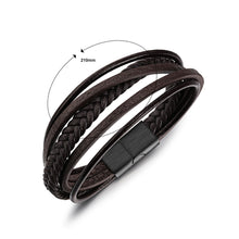Load image into Gallery viewer, Simple Fashion Braided Brown Leather Multilayer Bracelet