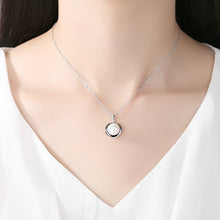 Load image into Gallery viewer, 925 Sterling Silver Fashion and Elegant Geometric White Freshwater Pearl Pendant with Necklace