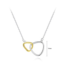 Load image into Gallery viewer, 925 Sterling Silver Simple Fashion Hollow Geometric Triangle Pendant with Necklace